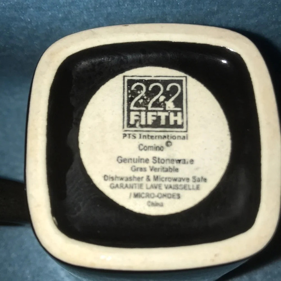 222 FIFTH stoneware coffee cups square bottoms - Picture 4 of 6